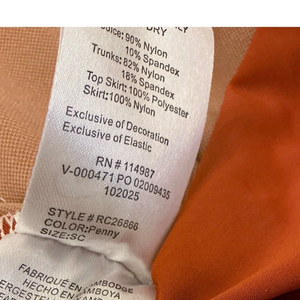 Revolution Dancewear Girls SC Penny Rust Orange Lace Tutu Dance Costume RC26866